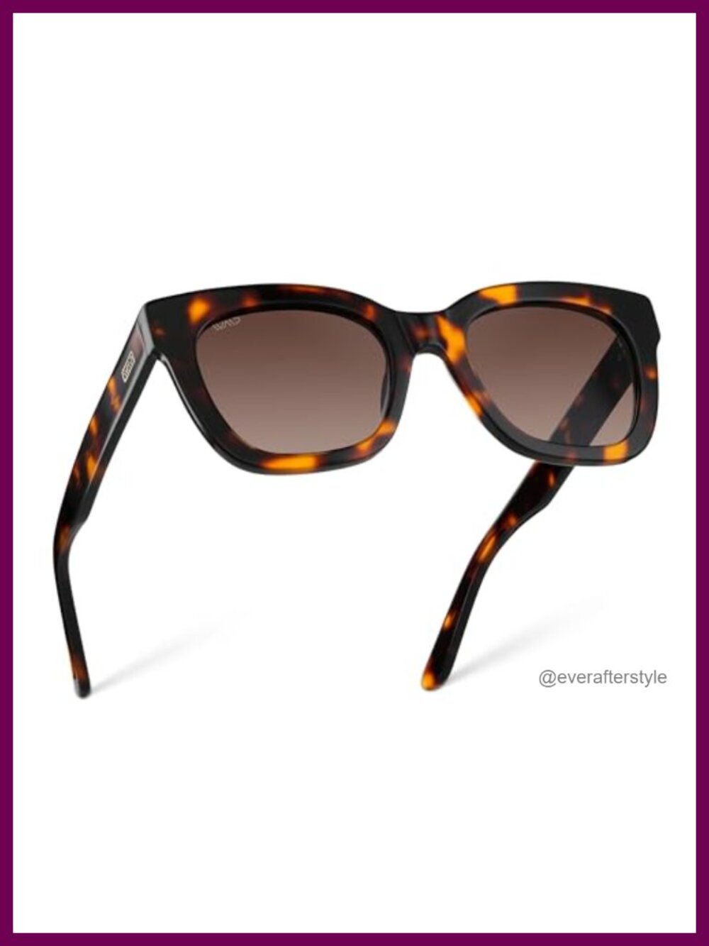 Polarized Square Cat-Eye Sunglasses Acetate Frame UV Protection